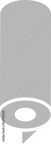 Simple yet striking grey graphic of a pencil or stylus.  Represents creativity, design, writing, or technology.