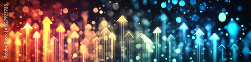 Investments rising digital concept image
