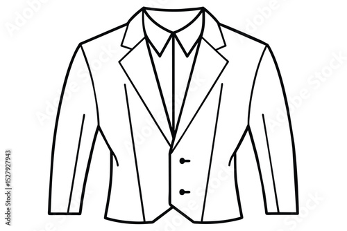 Elegant Blazer Design A Fashion Illustration of a Classic Tailored Jacket