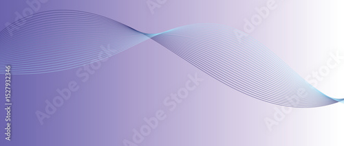 Abstract wave lines in blue gradient on minimalist background. Futuristic and dynamic look, perfect for tech, digital, and modern design projects.