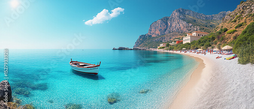 Cala rocciosa con mare calmo e trasparente.