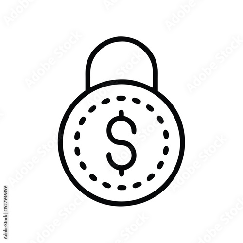 Lock shield icon with blue and beige colors representing security and protection in a reliable design 