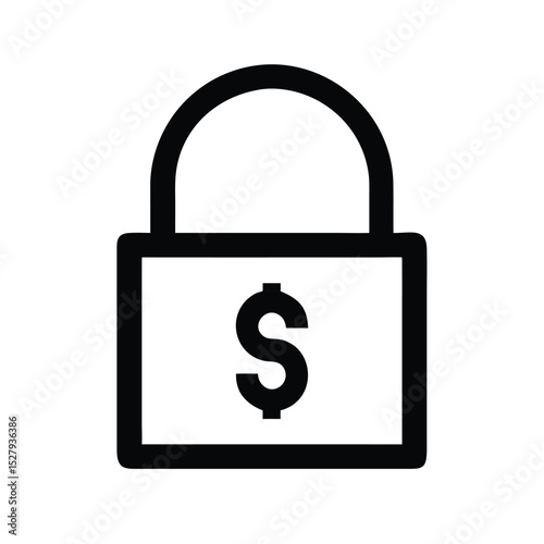 Lock shield icon with blue and beige colors representing security and protection in a reliable design 