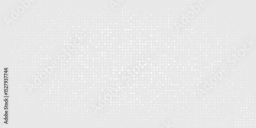 Dot white gray wave light technology texture background. Abstract big data digital concept.