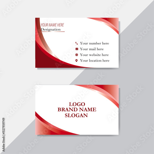 Modern Business Card  clean and template vector design. 