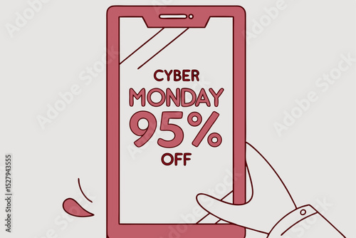 Cyber monday sale 95 percent off smartphone promotion