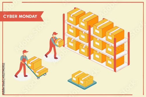Cyber monday warehouse fulfillment and order processing