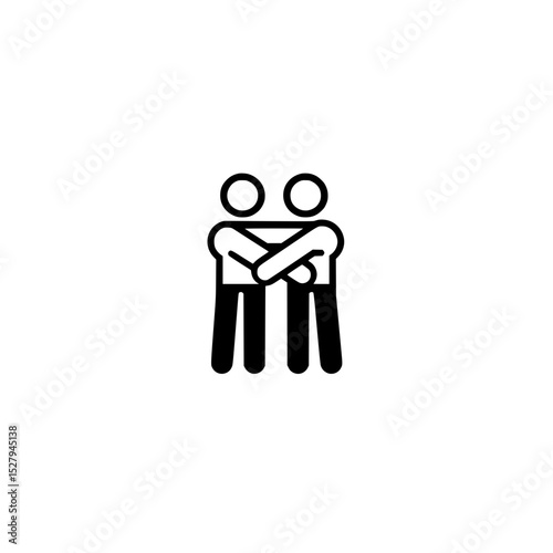 Design of a Hugging Human Silhouette Representing Love and Care