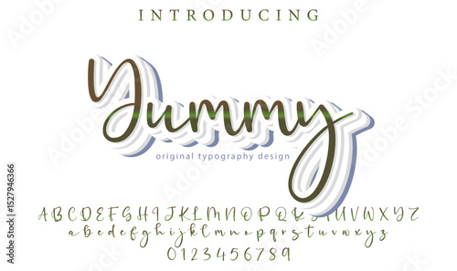 Yummy Font – Stylish Script Typeface with Bold Modern Brush Lettering