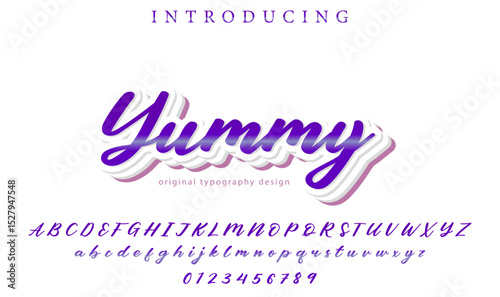Yummy Font – Stylish Script Typeface with Bold Modern Brush Lettering
