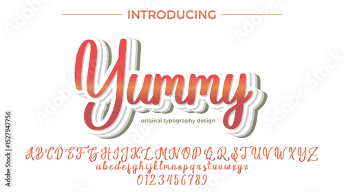 Yummy Font – Stylish Script Typeface with Bold Modern Brush Lettering