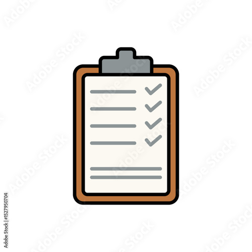 Checklist Clipboard Icon Vector Illustration