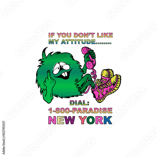 cartoon monster t shirt design 