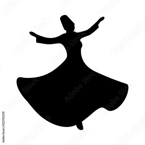 Whirling Dervish Silhouette Icon

