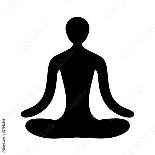Meditation Pose Silhouette Icon