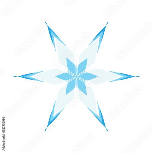 Collection of intricate blue snowflake designs in various shapes and sizes on