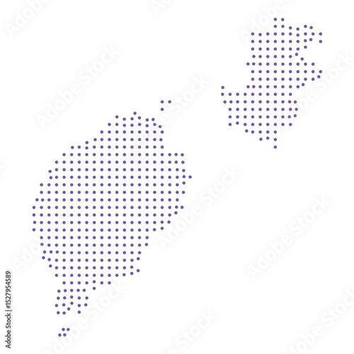 São Tomé and Príncipe map dotted pattern design purple circle