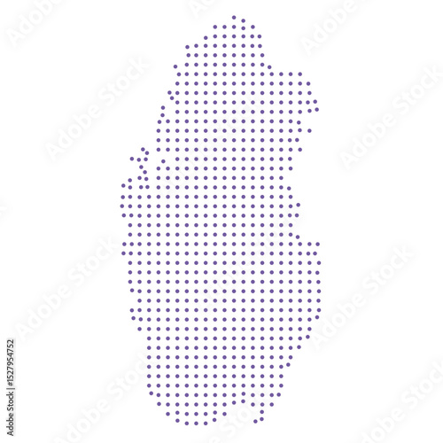 Qatar map dotted pattern design purple circle