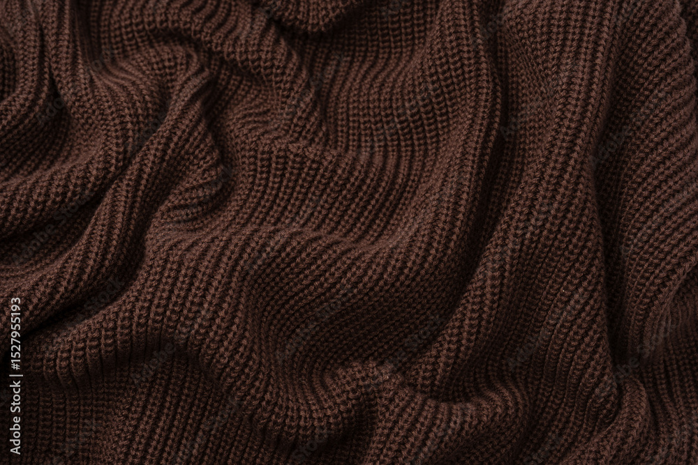 Fototapeta premium Brown sweater texture as a background.