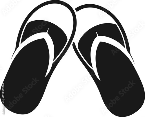 Slippers silhouette vector icon 