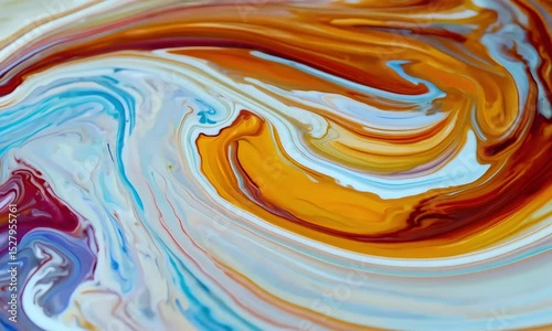 Creative Ebru Background: Swirling Colors and Fluid Art Motion Graphics Stock Video
