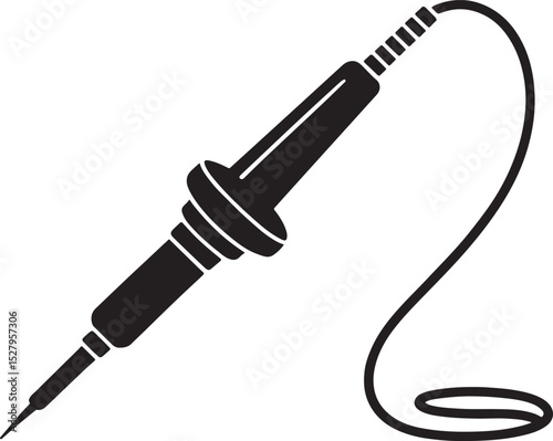 Soldering iron icon black silhouette illustration.
