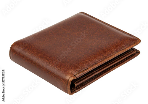 Isolated Brown Leather Wallet