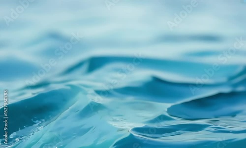 Beautiful Water Surface: Blue Wave Motion Abstract Background