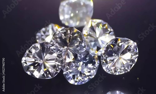 Falling Luxury Diamonds: Elegant Jewelry Abstract Background