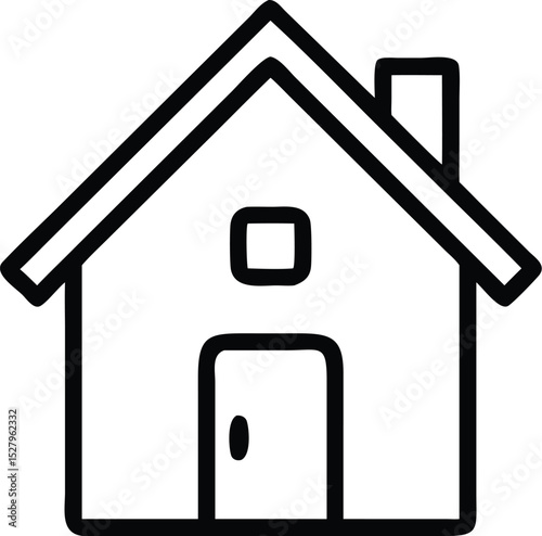 Home icon silhouette isolated on transparent background