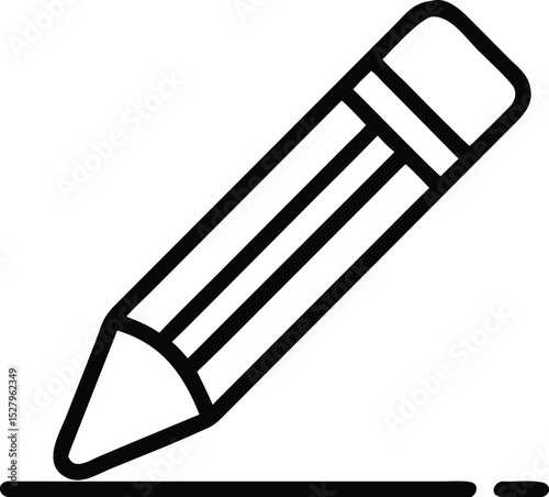 Edit pencil icon silhouette isolated on transparent background