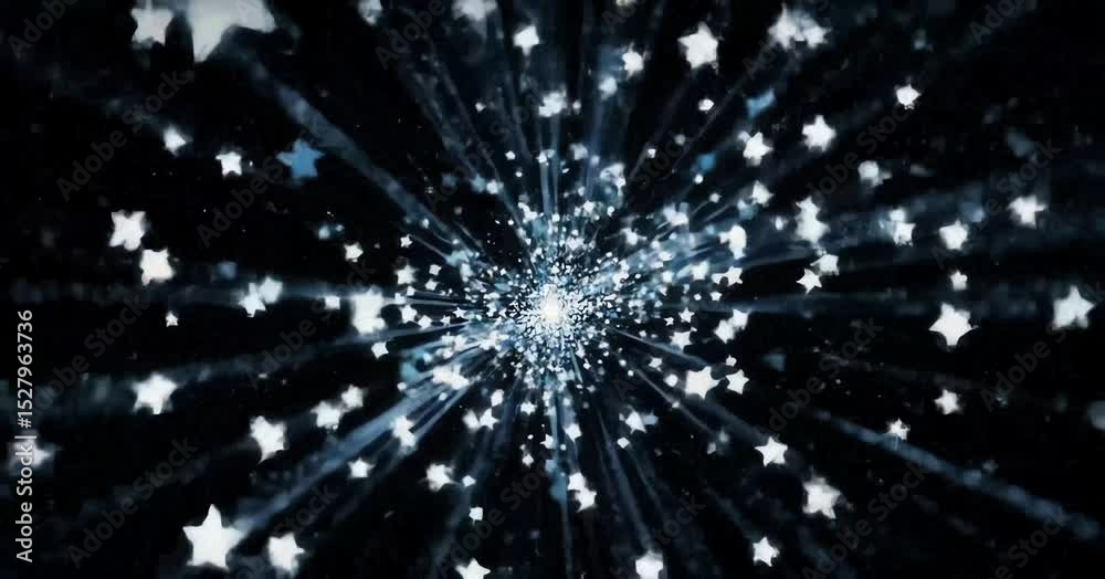An abstract burst of stars and light streaks emanating from a central point on a black backdrop, creating a dynamic, cosmic effect suitable for backgrounds. An abstract burst of stars and light streaks emanating from a central point on a black backdrop, creating a dynamic, cosmic effect suitable for backgrounds.