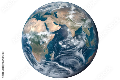 planet earth isolated on white