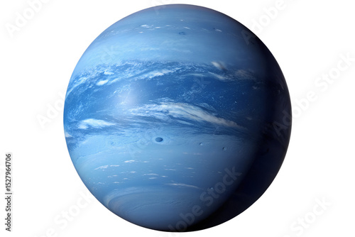 planet neptune isolated on white