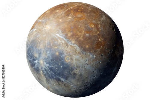 planet mercury isolated on white
