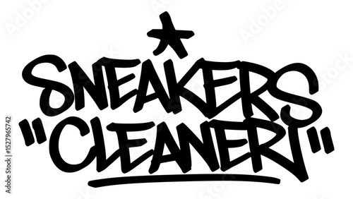 Graffiti tag “Sneakers Cleaner” in bold street handstyle. Urban vector lettering perfect for shoe care merch, sneakerhead branding, and modern streetwear lifestyle graphics.
