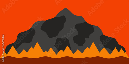 Textured Volcanic Rock Animation Cartoon Video Background Vector