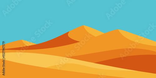 Serene Sand Dune Animation Cartoon Video Background Vector Illustration