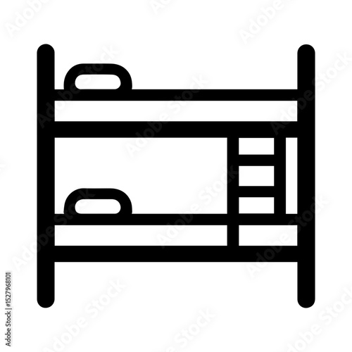 Bunk beds icon with transparent background
