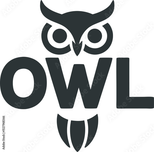 Owl Logo Design combined with the word "OWL" in bold, uppercase letters