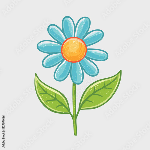 Chalk flower. Crayon hand drawn kid spring color blackboard. Vector illustration with pastel texture. Doodle hand draw leaf on chalkboard background.blackboard, flower, nature, plant, brush, chalk, 