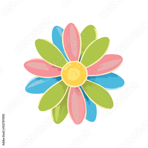 Chalk flower. Crayon hand drawn kid spring color blackboard. Vector illustration with pastel texture. Doodle hand draw leaf on chalkboard background.blackboard, flower, nature, plant, brush, chalk, 