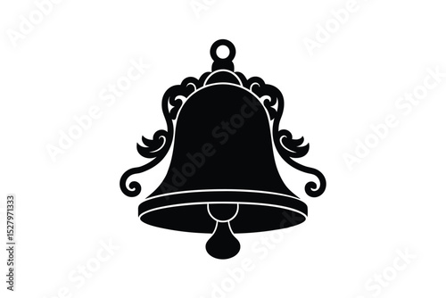 vector silhouette of a bell set.eps