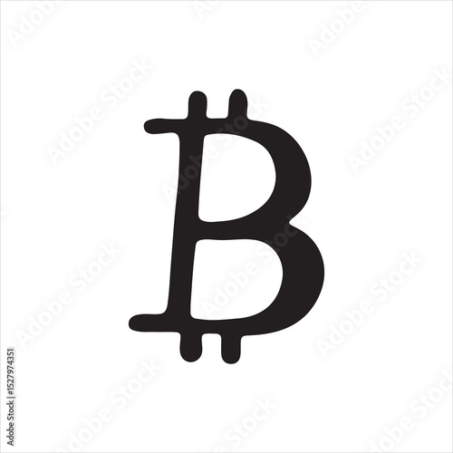 Bitcoin Icon – Secure and Stylish Crypto Money Design Element