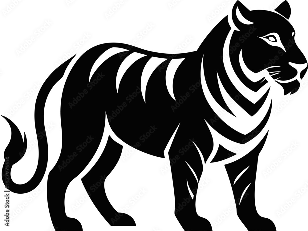 Fototapeta premium tiger cartoon vector illustration