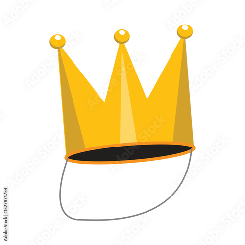 King crown cartoon ,Golden crown cartoon icon. 

