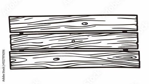 Black and White Weathered grey wood planks with rustic appearance, perfect for design projects, Vintage style