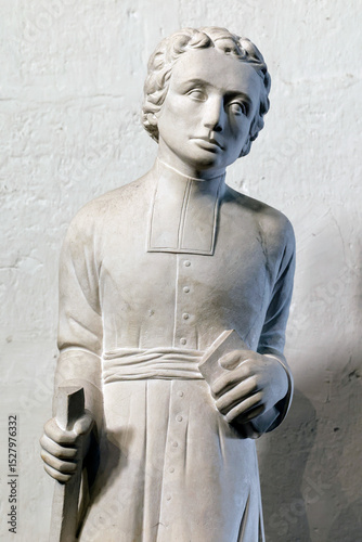 Saint Pierre church. Saint Just martyred in Korea. Chalon sur Saone. France.