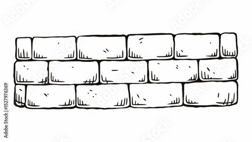 Black and White close up shot reveals wall constructed from uneven stones, showcasing texture and detail, Vintage style