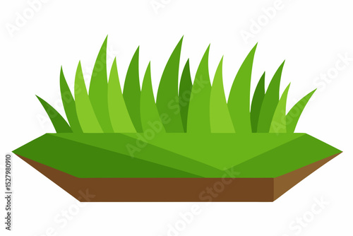 Simple cartoon grass tuft illustration